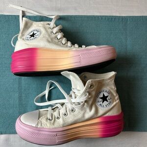 Converse High-Tops with Pink and Orange Fade